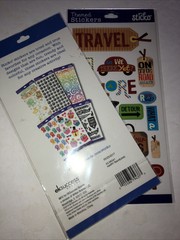 Lot of 2 NIP Happy Traveling, scrapbook stickers Sticko 52-38261
