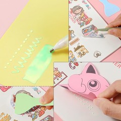 4 PCS Scrapbooking Tools Set with Sticker Tweezers Glue Pen, Shovel, and Ceramic