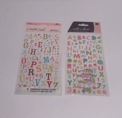 Scrapbook Craft Letter Embellishments Multi Colored 5 Packs Unused