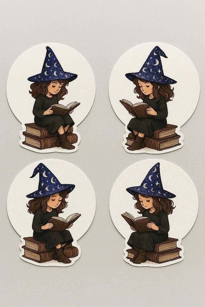 Witch And Books Embellishments Junk Journal Scrapbook Choose A Set