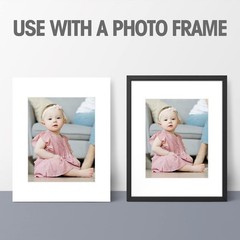 11×14 Picture Mats Acid Free Bevel Cut for 8×10 Photo – 50 Pack with Backing
