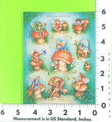 Vintage 80’s Hallmark Scratch & Sniff Fairies & Mushroom Scented Sticker Sheet