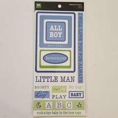 NEW Lot 7 Pkgs BABY BOY Stickers Rub-Ons Transparency Making Memories Daisy Ds-Z