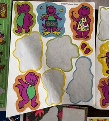 90s Sticker Lot Scooby Doo Barney Aladdin Nicktoons Looney Tunes Sheets & Decals