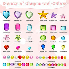 3500 Pcs Gems for Kids Crafts, 10 Sheets Self Adhesive Jewels Stickers, Bling Ge