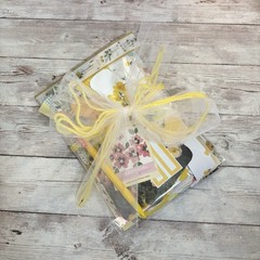 Junk Journal Paper Scrap Pack Kit 100 Pieces Yellow Theme Ephemera Planner Decor