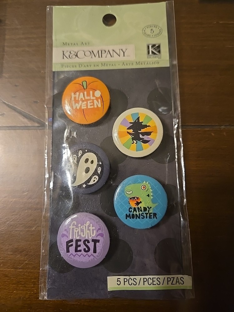 K & Company HALLOWEEN THEMED Scrapbooking Pins