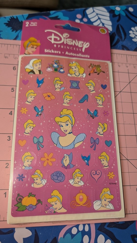 Vintage Sandylion Stickers Cinderella 2 Sheets New Pack