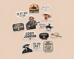 Cody Johnson Sticker Pack/Country Music/Nashville/Til You Can’t/Dear Rodeo