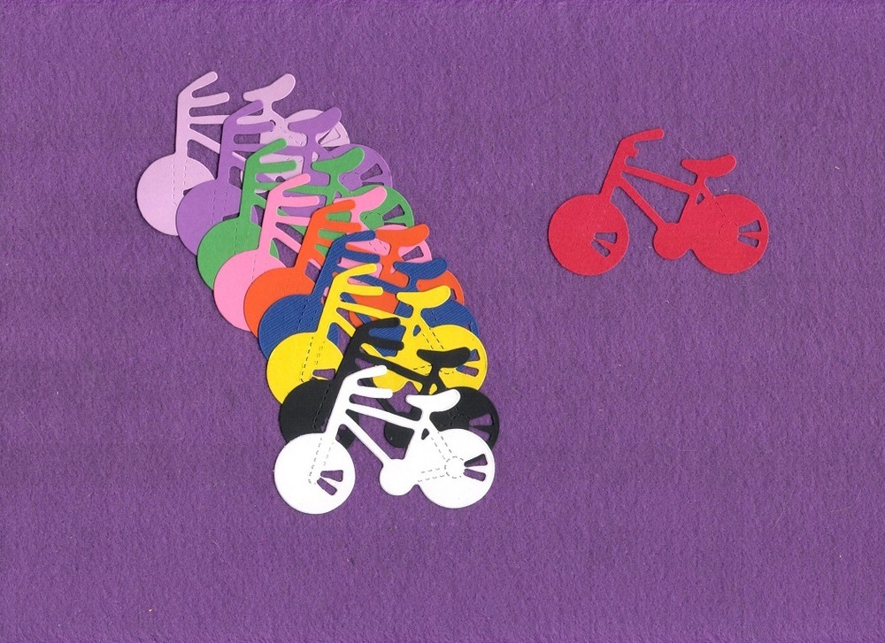 BIKE bicycle die cuts scrapbook cards