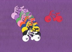 BIKE bicycle die cuts scrapbook cards