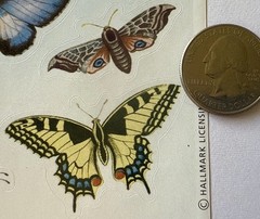 NATURAL BUTTERFLIES Stickers (14pc)Earth tone•Bugs•Wings•Flying •Card Making•