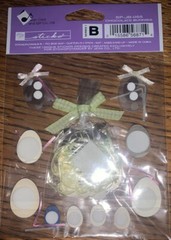 RARE Jolees EASTER Chocolate Bunnies Bunny Decorated Eggs Basket Flower Stickers