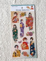 Japanese Sakura Sticker & Origami Paper Set Made in Japan Kawaii Craft