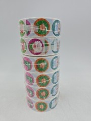 6 Rolls Design Christmas Stickers Envelopes Gift Card Children Bell Santa Claus