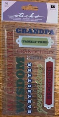 Sticko Clear Grandpa Grandfather Grandchild Wisdom Babysitter Scrapbook Sticker