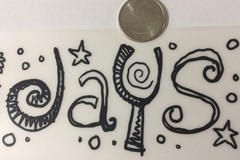 HOLIDAYS WORD RUB-ON Approx.3″x10-1/2″Karen Foster•Christmas •Celebrate•Season••