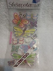 Stickopotamus Butterflies Lady Bugs Bees Binder Vellum Stickers scrapbook