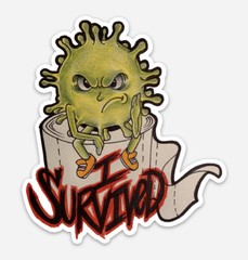 The Pandemic of 2020 C-Vid Toilet Paper Diecut Sticker/Decal 3.6″ x 4″