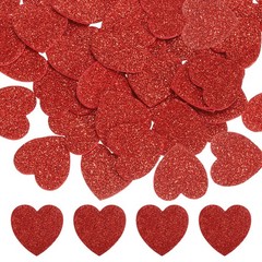 120Pack Red 1″x1″ Heart Foam Stickers EVA Glitters Foam Shape Sticker for DIY