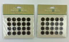Daisy Hill Simple Snaps for Scrapbooking Card Making Pewter Brass 2 Packs of 20