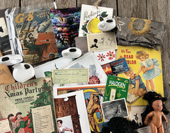 Vintage Ephemera Lot of 60+ Pieces Junk Journal Book Pages Photos altered art