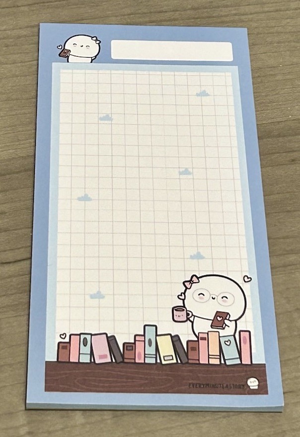 New Every Minute A Story Book Grid Sticky Notes Notepad EMAS