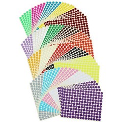 16500 Round Dot Stickers 3/8″ Color Coding Labels – 20 Colors, 100 Sheets