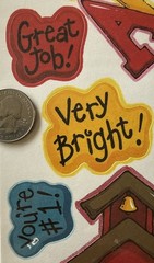 SCHOOL Die-Cut Stickers(11pc) Provo•Bus•Books•Pencil •Students•House•Card Making