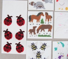 Lot of Vintage 80s 90s Sandylion Collectible Fuzzy Stickers Rare Animals