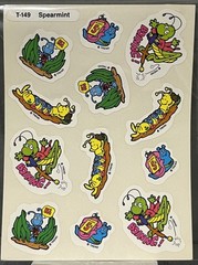 Rare Vintage Food Smell Stickers Scratch N And Sniff Spearmint Bugs Insects Set