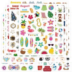 24 Sheets Holiday Stickers Assortment Seasonal Stickers for Kids Children St….