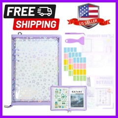 Sticker Storage Organizer – Stylish A5 Binder with 70 Pocket Design in Purple