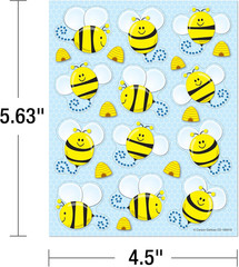 Carson Dellosa 72 Bumble Bee Stickers for Kids, 6 Sheets of Bugs with Hives for