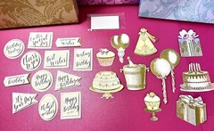 Anna Griffin’s Birthday 3D Sentiments & Gold Foil Embellishments + More 40 PCS +