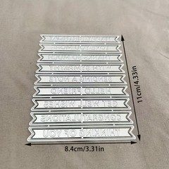9pcs English Words banner pick metal cutting dies cut machine cutter die