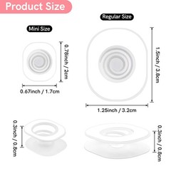 Standard (1.25″ x 1.5″), Mini (0.78″ x 0.67″), 30PCS Regular +30PCS Size