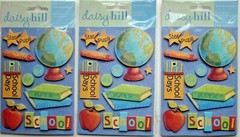 SCHOOL YEAR GLOBE LOT OF 3 Daisy Hill Stickers NEW! 545977 900035 days apple
