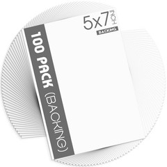 100 PCS 5×7 Inch White Backing Matte Board 4Ply Thickness For Photo Frame