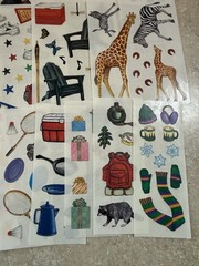 Lot of 24 Strips & Sheets of Creative Memories Scrapbook Stickers, Some Vintage