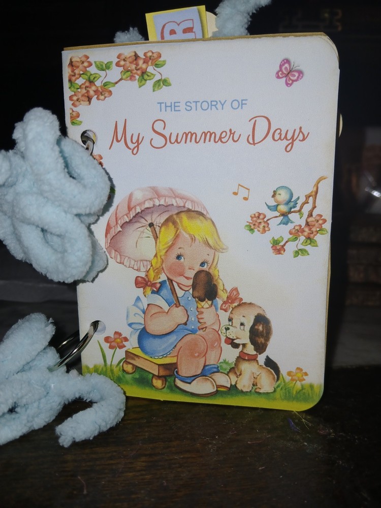 Summer Days Retro Mini Junk Journal Scrapbook 4×5
