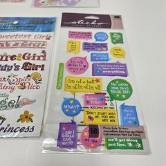 Vintage Girl Baby Shower Scrapbooking Crafting Stickers Mixed Lot Of 11 New