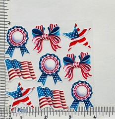 Violette Stickers Patriotic July 4th USA Crafts Planner Supply Scrapbook Flag