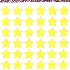 Yellow Glitter Star Sticker Sheet! – 1/4″ to 3 inch – Cute & Sparkly!