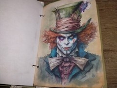 Alice In Wonderland Junk Journal Scrapbook USA Seller