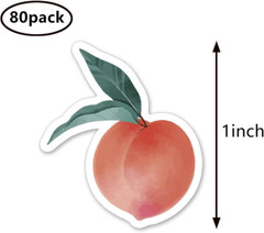 Peach Fruit Stickers 1In for Scrapbooking, Arts, Craft, Kids DIY, Journals 80-Pa