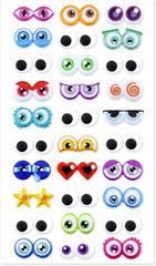 Glitter Googly Eyes Adhesive Sticker Kids Crafts – 30 Sets