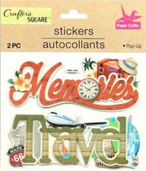 Memories Travel Vacation Adventure Trip Explore Crafter’s Square Title Stickers