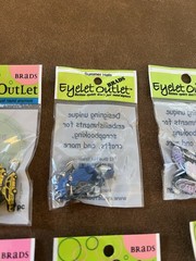 Eyelet Outlet Brads Lot of NEW 6 packs Card Making Scrapbooking Cats Hats Shoes