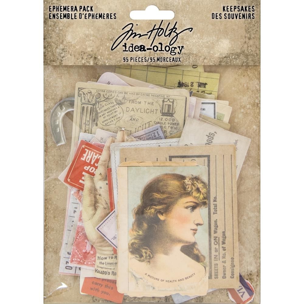 Tim Holtz Idea-Ology EPHEMERA- Mixed Media Paper Collage Snippets Packs- U PICK